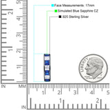 Minimalist Princess Huggie Hoop Earrings Cubic Zirconia 925 Sterling Silver