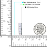 Minimalist Princess Huggie Hoop Earrings Cubic Zirconia 925 Sterling Silver