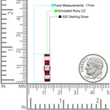 Minimalist Princess Huggie Hoop Earrings Cubic Zirconia 925 Sterling Silver