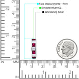 Minimalist Princess Huggie Hoop Earrings Cubic Zirconia 925 Sterling Silver