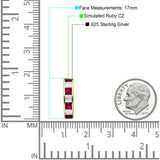 Minimalist Princess Huggie Hoop Earrings Cubic Zirconia 925 Sterling Silver