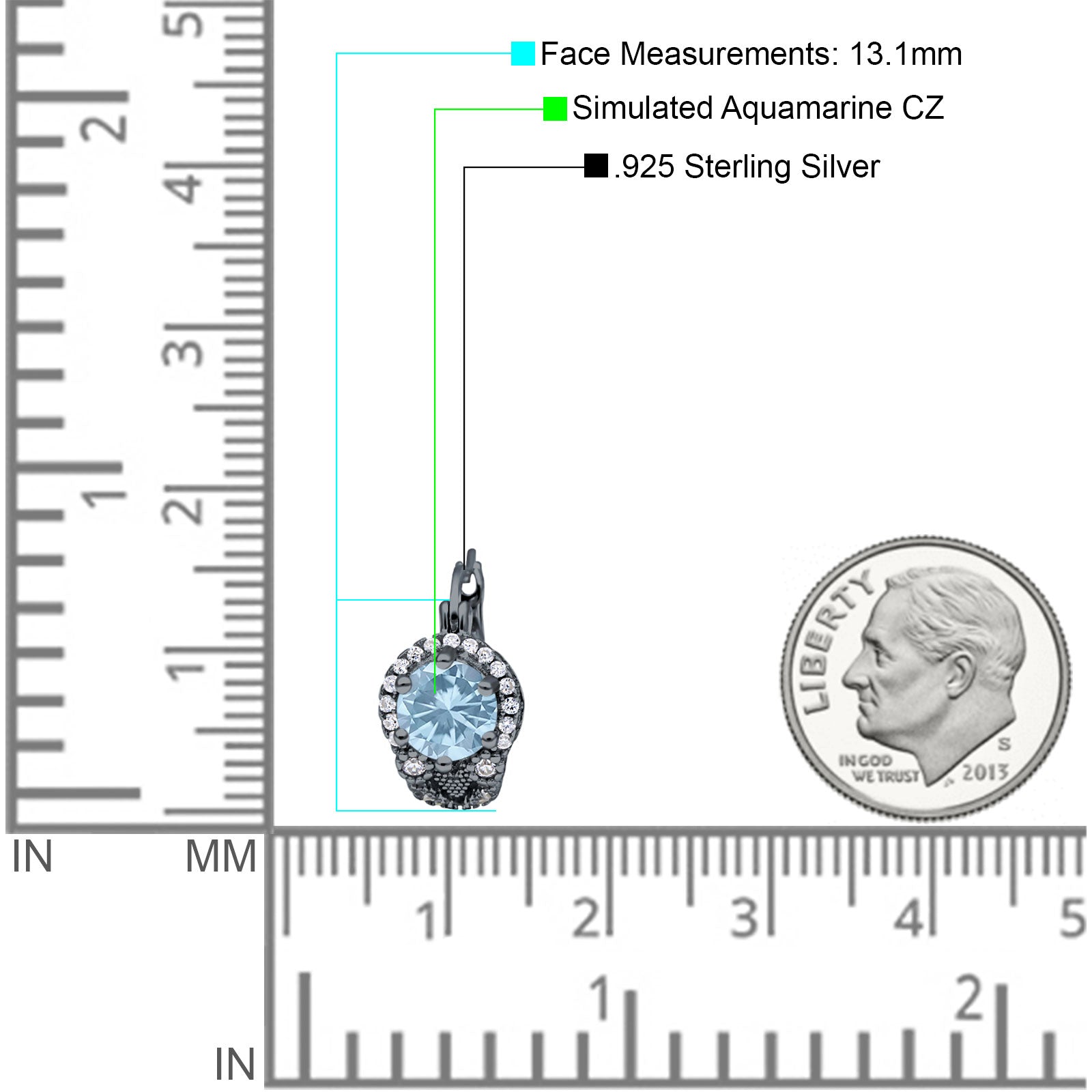 Halo Round Huggie Hoop Earrings Cubic Zirconia 925 Sterling Silver