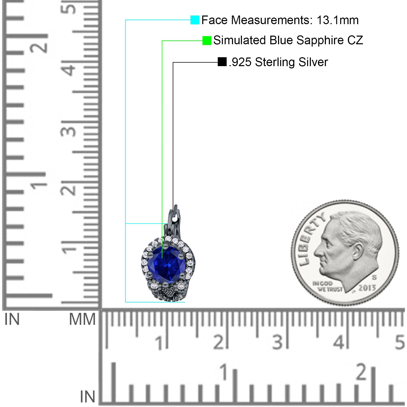 Halo Round Huggie Hoop Earrings Cubic Zirconia 925 Sterling Silver