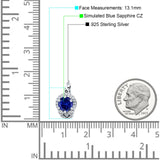 Halo Round Huggie Hoop Earrings Cubic Zirconia 925 Sterling Silver