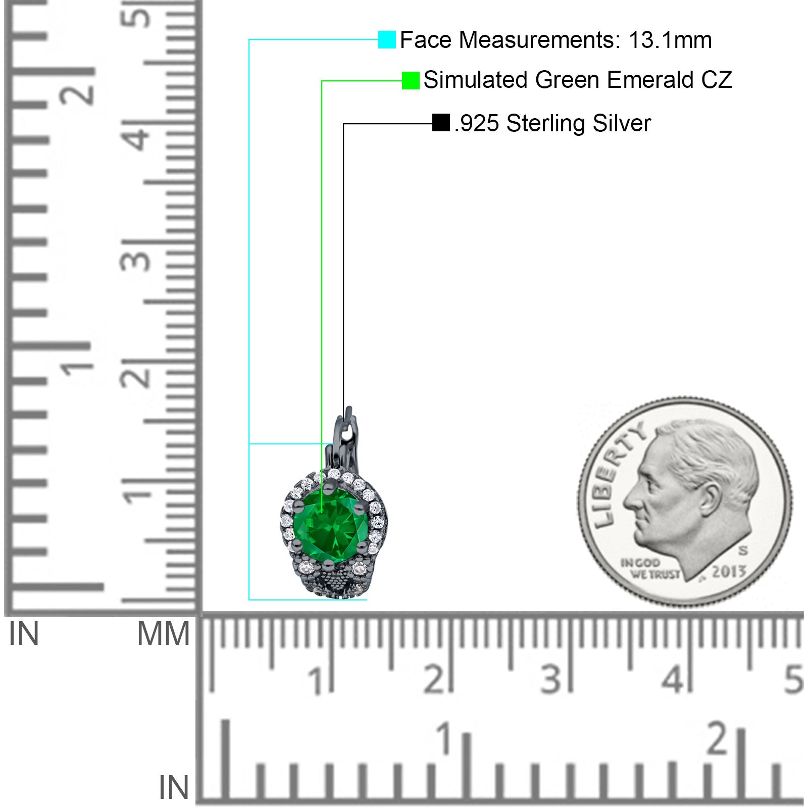 Halo Round Huggie Hoop Earrings Cubic Zirconia 925 Sterling Silver