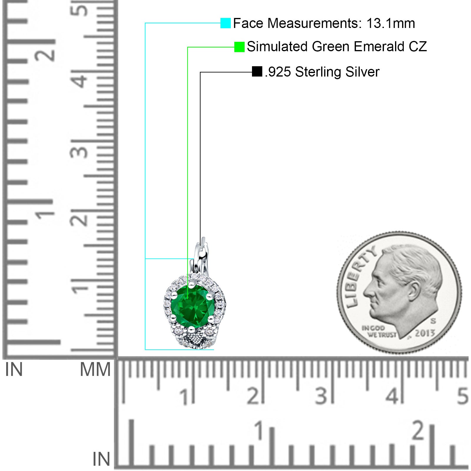 Halo Round Huggie Hoop Earrings Cubic Zirconia 925 Sterling Silver
