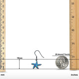 Drop Dangle Starfish Earrings Created Opal 925 Sterling Silver(19mm)