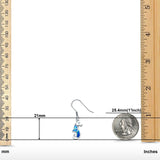 Drop Dangle Seahorse Earrings Lab Created Opal 925 Sterling Silver(21mm)