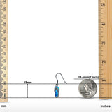 Drop Dangle Flip Flops Earrings Created Opal 925 Sterling Silver (19mm)