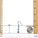 Drop Dangle Earrings Created Opal 925 Sterling Silver (30mm)