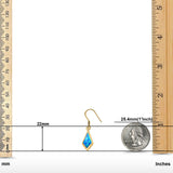 Drop Dangle Earrings Created Opal 925 Sterling Silver(22mm)