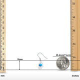 Drop Dangle Hand of God Earrings Created Opal 925 Sterling Silver(18mm)