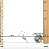 Drop Dangle Dolphin Earrings Created Opal 925 Sterling Silver(20mm)