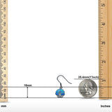 Drop Dangle Seashell Earrings Lab Created Opal 925 Sterling Silver(15mm)