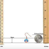 Drop Dangle Seashell Earrings Lab Created Opal 925 Sterling Silver(15mm)