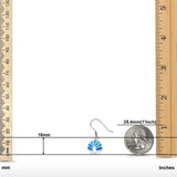 Drop Dangle Seashell Earrings Lab Created Opal 925 Sterling Silver(15mm)