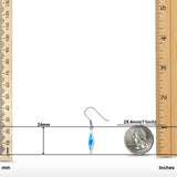 Drop Dangle Earrings Created Opal 925 Sterling Silver(24mm)