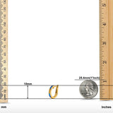 Hoop Earrings Created Opal 925 Sterling Silver (18mm)