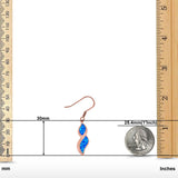 Marquise Drop Dangle Earrings Created Opal 925 Sterling Silver(30mm)