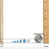 Oval Stud Earrings Lab Created Opal 925 Sterling Silver (6mm-12mm)