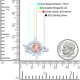 Three Piece Set Oval Lab White Opal Teardrop Art Deco Wedding Ring Vintage Band Simulated Cubic Zirconia Solid 925 Sterling Silver