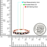 Wedding Band Eternity Ring Marquise Round Simulated Cubic Zirconia 925 Sterling Silver