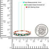 Wedding Band Eternity Ring Marquise Round Simulated Cubic Zirconia 925 Sterling Silver