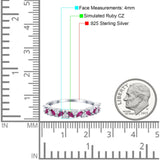 Wedding Band Eternity Ring Marquise Round Simulated Cubic Zirconia 925 Sterling Silver