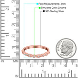 Half Eternity Wedding Band Ring Marquise Round Simulated Cubic Zirconia 925 Sterling Silver