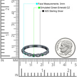 Half Eternity Wedding Band Ring Marquise Round Simulated Cubic Zirconia 925 Sterling Silver