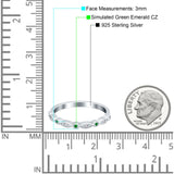 Half Eternity Wedding Band Ring Marquise Round Simulated Cubic Zirconia 925 Sterling Silver