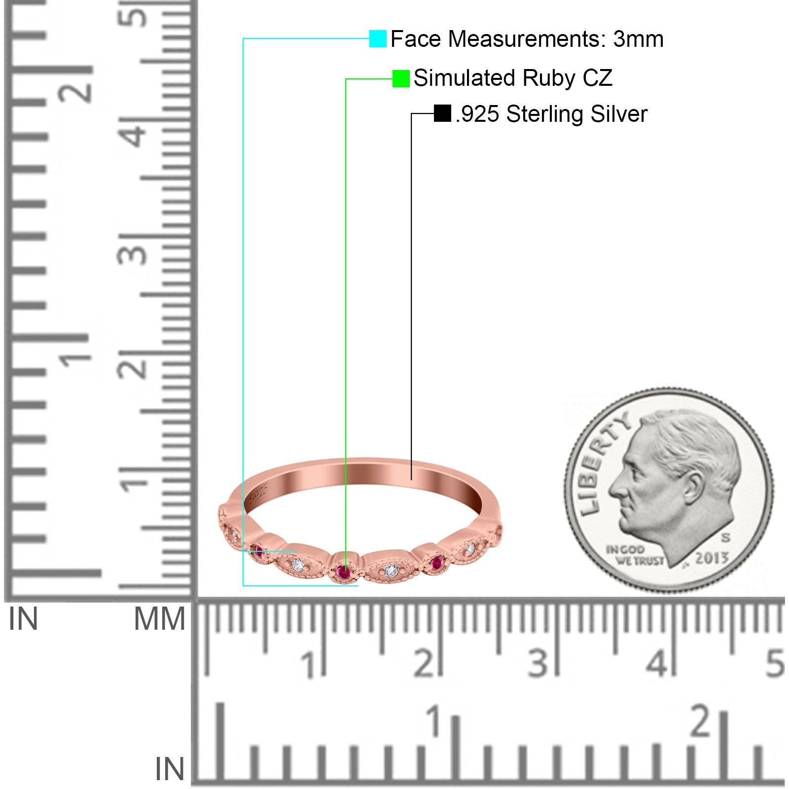 Half Eternity Wedding Band Ring Marquise Round Simulated Cubic Zirconia 925 Sterling Silver