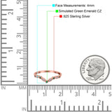 Marquise Curved Half Eternity Stackable Band Ring Simulated CZ 925 Sterling Silver