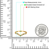 Marquise Curved Half Eternity Stackable Band Ring Simulated CZ 925 Sterling Silver