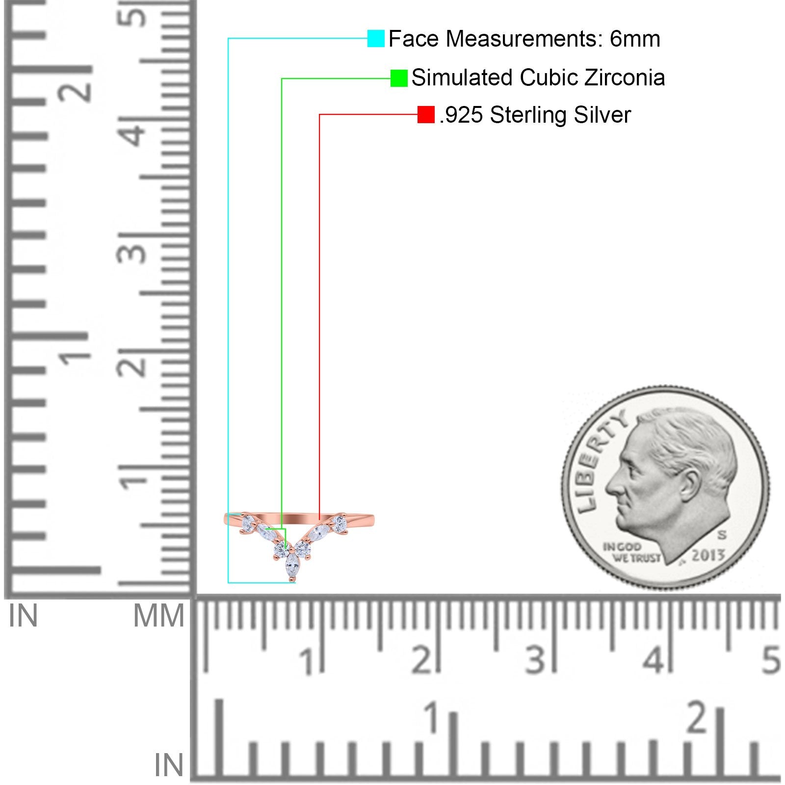 Curved Marquise Engagement Half Eternity Ring Simulated CZ 925 Sterling Silver