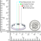 Full Eternity Stackable Band Wedding Ring Simulated CZ 925 Sterling Silver