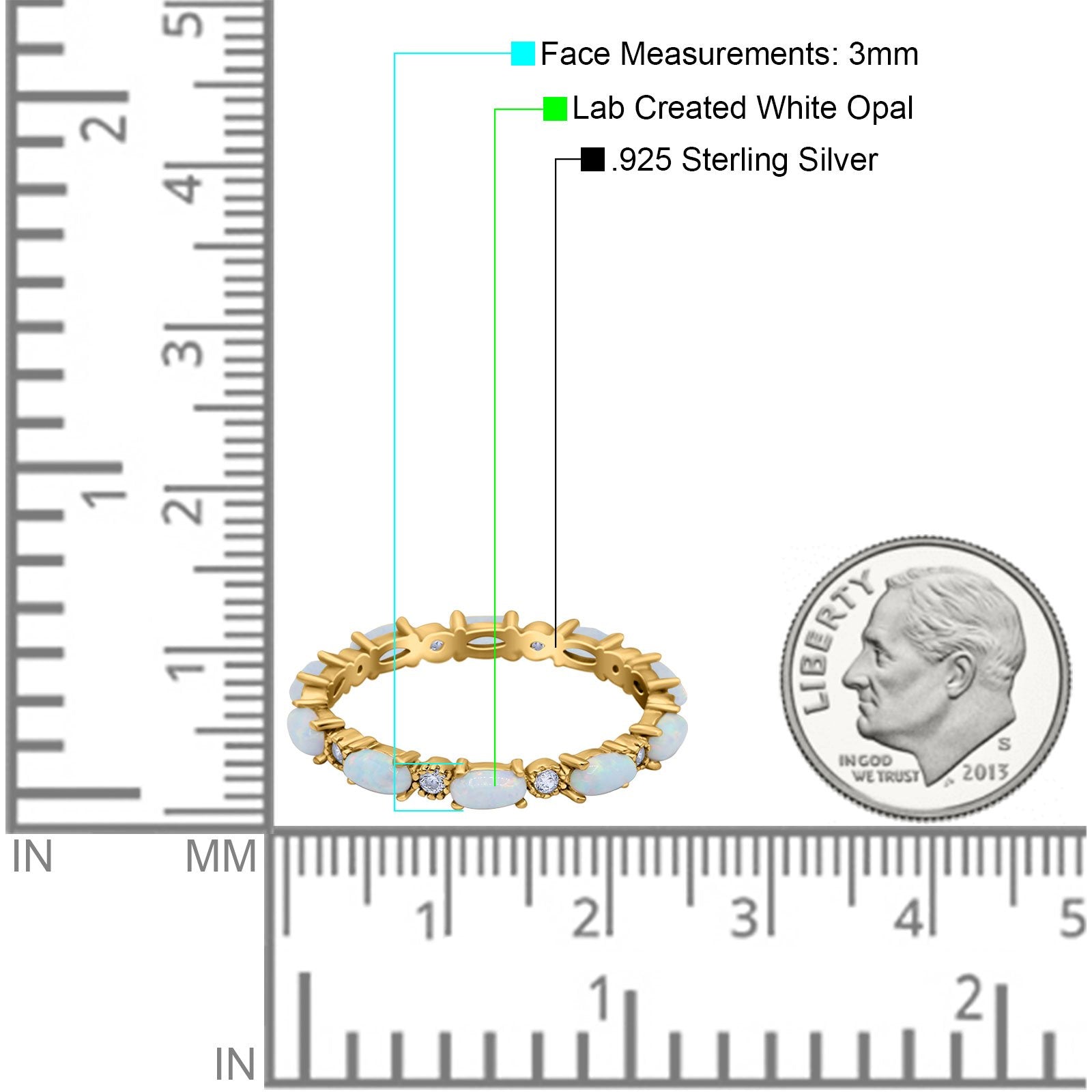 Full Eternity Wedding Engagement Bridal Ring Oval Lab Created Opal Round Simulated Cubic Zirconia 925 Sterling Silver