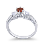 Solitaire Accent Wedding Ring Simulated Cubic Zirconia 925 Sterling Silver