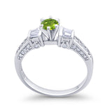 Solitaire Accent Wedding Ring Simulated Cubic Zirconia 925 Sterling Silver