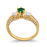 Solitaire Accent Wedding Ring Simulated Cubic Zirconia 925 Sterling Silver