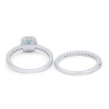 Wedding Band Ring Round Piece Simulated Cubic Zirconia 925 Sterling Silver