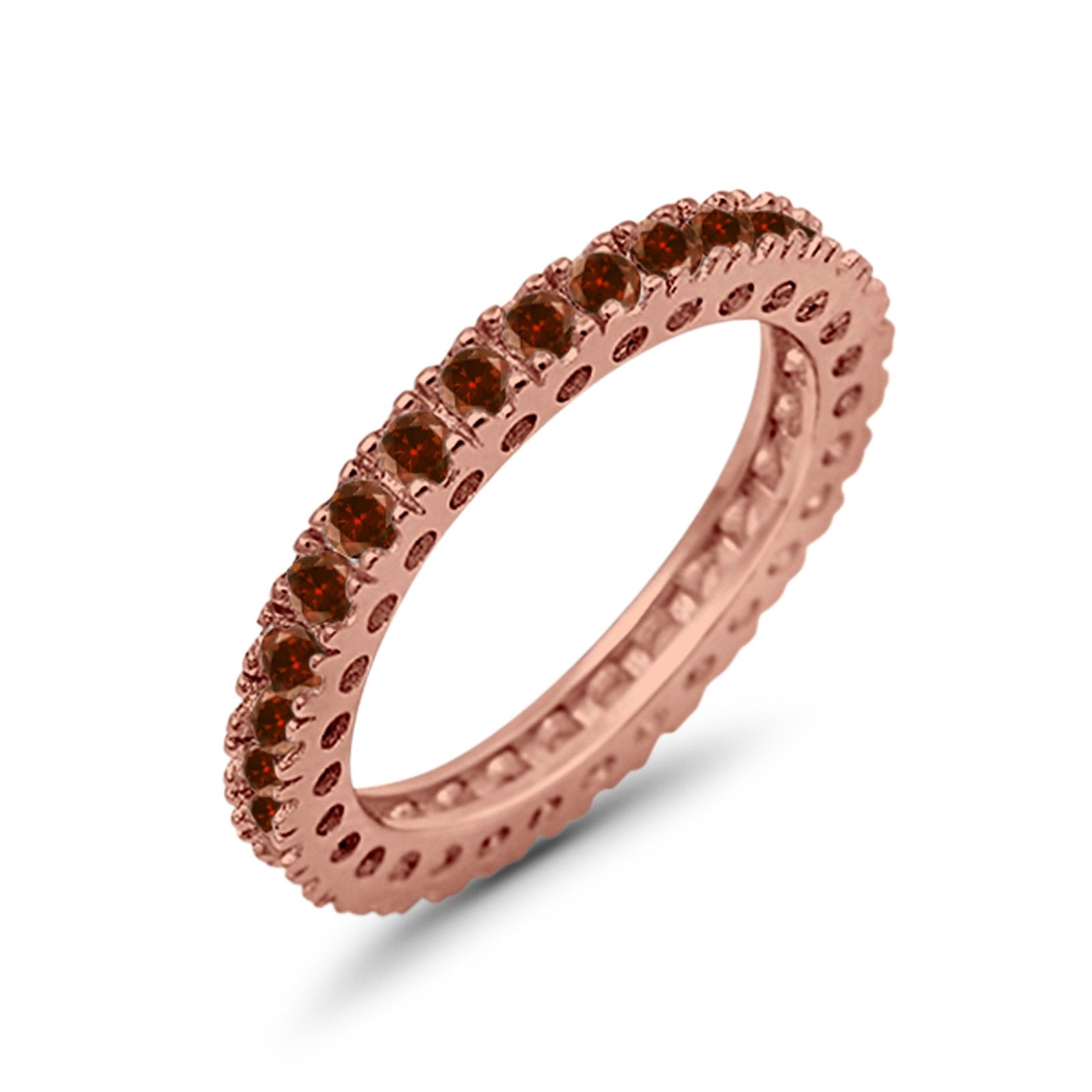 Eternity Wedding Band Rings Round Simulated CZ 925 Sterling Silver