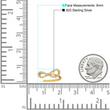 Infinity Promise Ring Round Eternity Simulated Cubic Zirconia 925 Sterling Silver