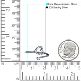 Round Heart Promise Eternity Ring Simulated Cubic Zirconia 925 Sterling Silver