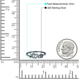 Engagement Eternity Love Ring Round Simulated Cubic Zirconia 925 Sterling Silver