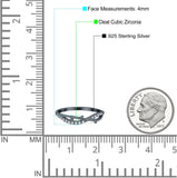 Fashion Crisscross Half Eternity Ring Band Round 4mm Simulated Cubic Zirconia 925 Sterling Silver