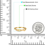 Fashion Crisscross Half Eternity Ring Band Round 4mm Simulated Cubic Zirconia 925 Sterling Silver