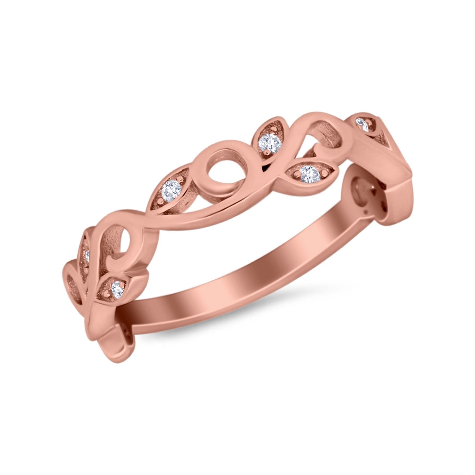 Filigree Thumb Ring Band Round Eternity Simulated CZ 925 Sterling Silver