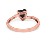 Swirl Wedding Heart Promise Ring Simulated Cubic Zirconia 925 Sterling Silver