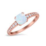 Cushion Cut Bridal Wedding Ring Simulated Cubic Zirconia 925 Sterling Silver